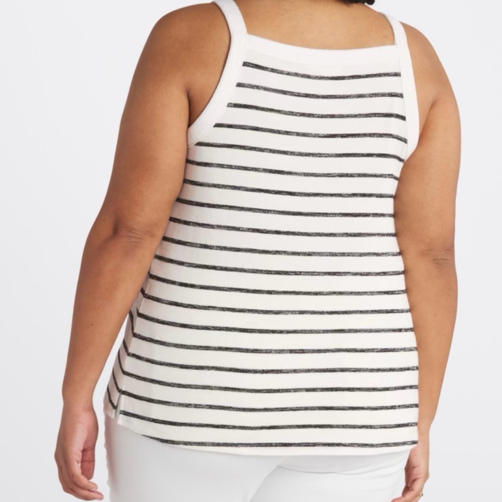 NWT- Market & Spruce Tatum High Neck Rib Trim Tank- size 3x - Picture 5 of 5